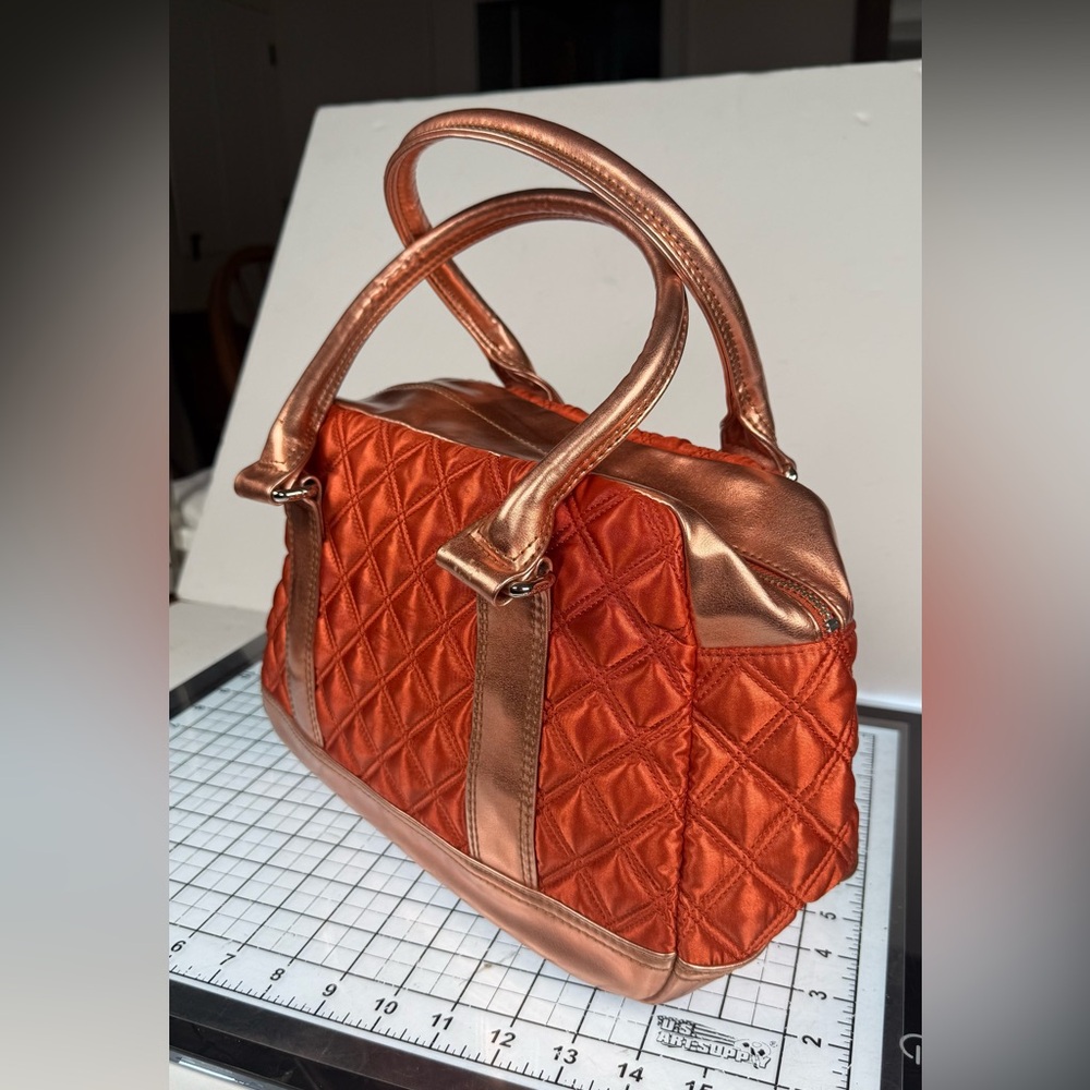 Marc by Marc Quilted Copper Orange Handbag. GOOD used - Picture 2 of 14